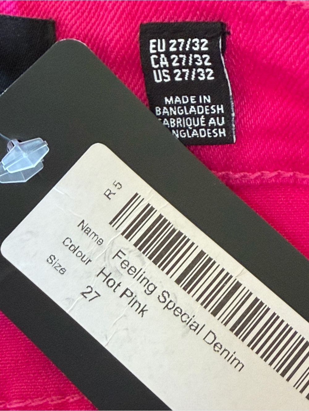 Vero Moda Brenda Hot Pink High Rise Straight Jeans NWT 27x32 - Picture 6 of 11